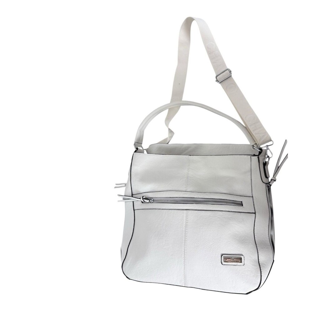 Charro Original Designer Crossbody Bag White Purse Big 16"x 13"